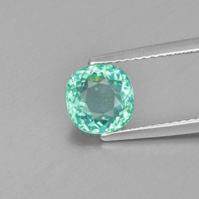 Apatita verde natural de 1,55 ct, corte cojín, VS-SI