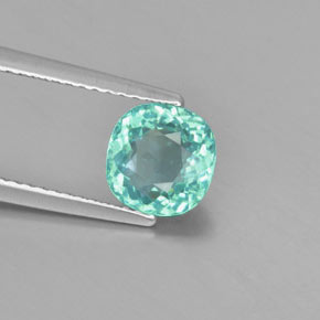 Apatita verde natural de 1,55 ct, corte cojín, VS-SI