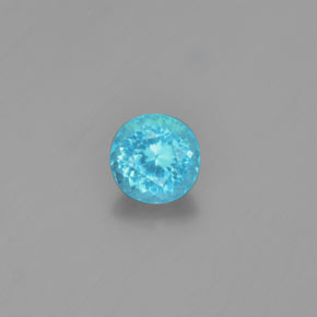Apatito Azul natural de 0.90 ct, Corte Redondo, VS