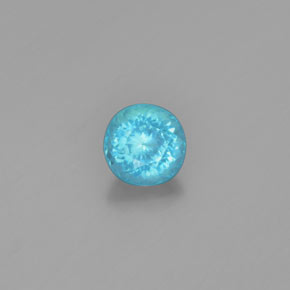 Apatito Azul natural de 0.90 ct, Corte Redondo, VS