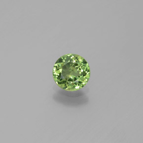 Apatita verde natural de 0,69 ct, corte redondo, VS