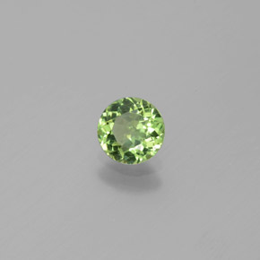 Apatita verde natural de 0,69 ct, corte redondo, VS