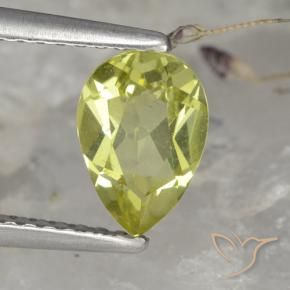 Apatito Verde bosque cálido natural de 1.11 ct, En forma de pera, VS