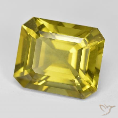 13.92ct Natural Amarillo claro Apatito, corte esmeralda, VS