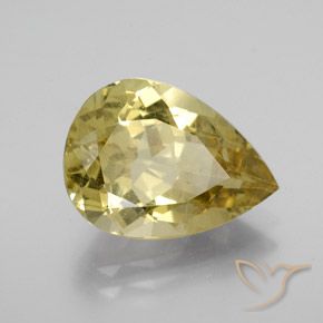 Apatito Amarillo toscana natural de 7.11 ct, En forma de pera, VS