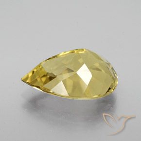 Apatito Amarillo toscana natural de 7.11 ct, En forma de pera, VS