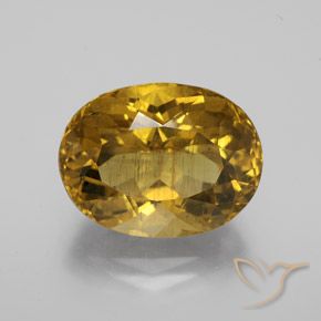 11.10ct Natural Dorado medio Apatito, Ovalada, VS-SI