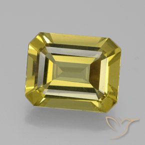 6.33ct Natural Amarillo amarronado Apatito, corte esmeralda, VS