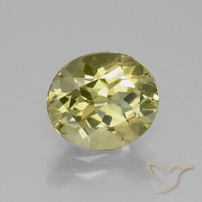 Apatito Amarillo verdoso natural de 3.14 ct, Ovalada, VVS-VS