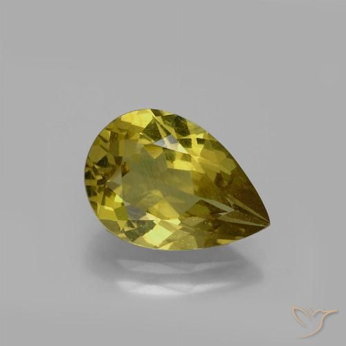 3.29ct Natural Dorado terroso Apatito, En forma de pera, VS
