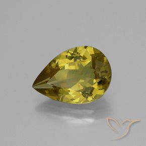 Apatito Dorado terroso natural de 3.29 ct, En forma de pera, VS