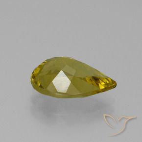 Apatito Dorado terroso natural de 3.29 ct, En forma de pera, VS