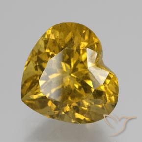 Apatito Amarillo terroso natural de 10.63 ct, Corazón, VS-SI