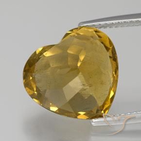 Apatito Amarillo terroso natural de 10.63 ct, Corazón, VS-SI
