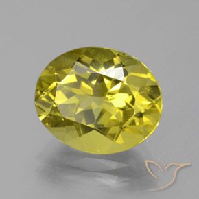 Apatito Amarillo piña natural de 5.60 ct, Ovalada, VS