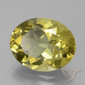 Apatito Amarillo medio natural de 8.34 ct, Ovalada, VS