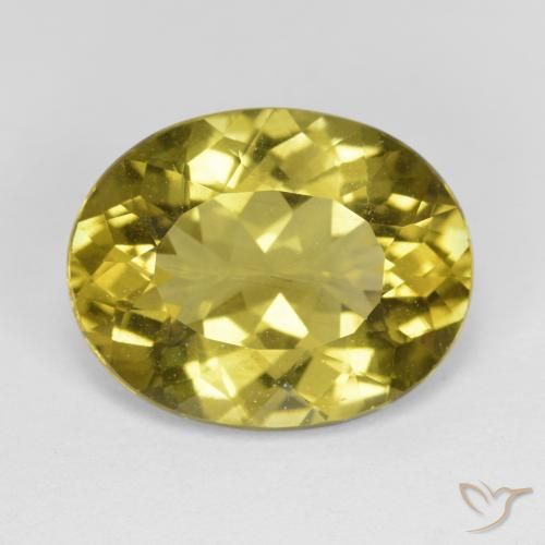 7.06ct Natural Amarillo amarronado Apatito, Ovalada, VS