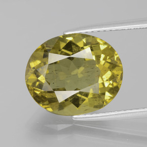 Apatito Verde dorado natural de 7.06 ct, Corte Óvalo, VS-SI