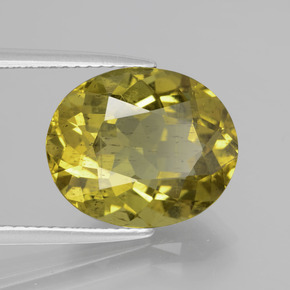 Apatito Verde dorado natural de 7.06 ct, Corte Óvalo, VS-SI
