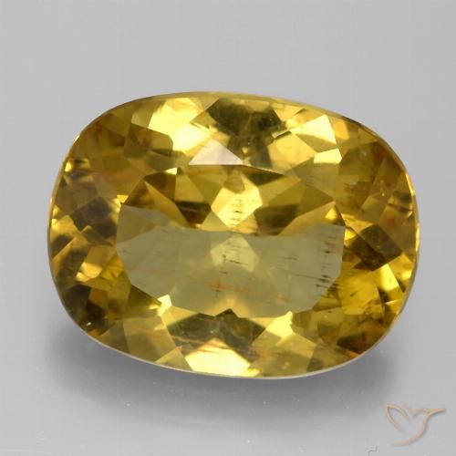 7.92ct Natural Marrón dorado Apatito, Forma Cojín, VS-SI