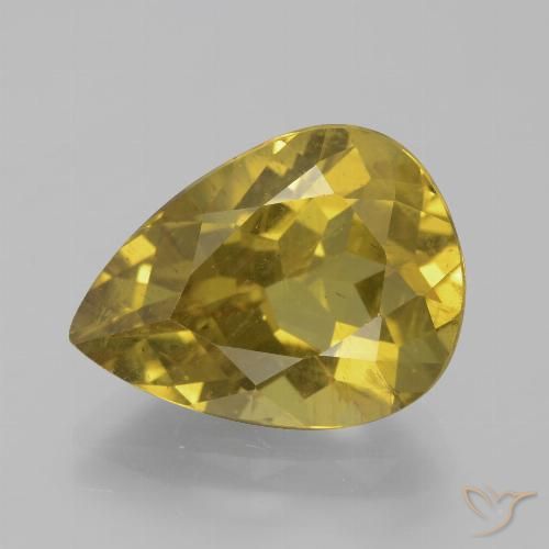 8.02ct Natural Amarillo otoño Apatito, En forma de pera, VS
