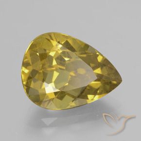 Apatito Amarillo otoño natural de 8.02 ct, En forma de pera, VS