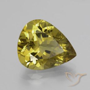 Apatito Amarillo medio natural de 7.75 ct, En forma de pera, VS