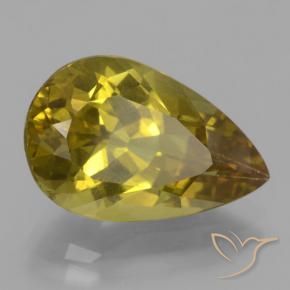 Apatito Amarillo medio natural de 8.03 ct, En forma de pera, VS