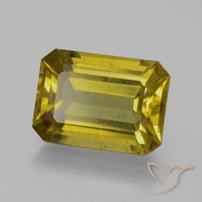 Apatito Amarillo amarronado natural de 8.07 ct, Corte Octágono / Esmeralda, SI