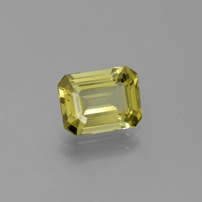 Apatito Verde dorado natural de 1.69 ct, corte esmeralda, VS-SI