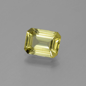Apatito Verde dorado natural de 1.69 ct, corte esmeralda, VS-SI