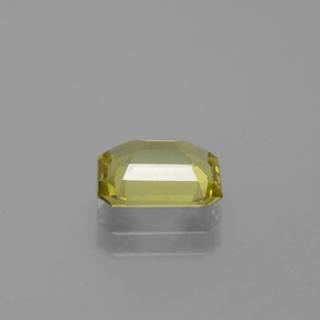 Apatito Verde dorado natural de 1.69 ct, corte esmeralda, VS-SI