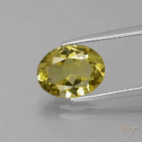 Apatito Amarillo púrpura natural de 2.66 ct, Corte Óvalo, VS