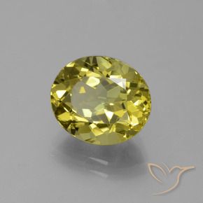 Apatito Amarillo púrpura natural de 4.18 ct, Ovalada, VS