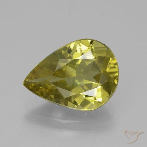 3.78ct Natural Amarillo medio Apatito, En forma de pera, VS-SI