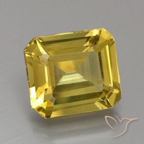 Apatito Oro natural de 4.42 ct, Corte Octágono / Esmeralda, VS