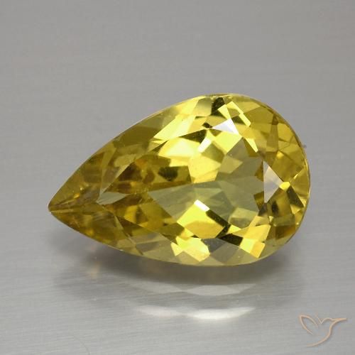 4.13ct Natural Dorado terroso Apatito, En forma de pera, VS