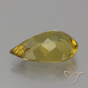 Apatita dorado terroso natural de 4,13 ct, en forma de pera, VS