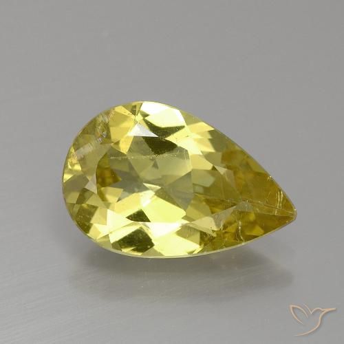 2.97ct Natural Amarillo púrpura Apatito, En forma de pera, VS-SI