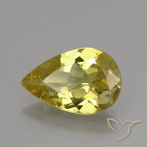 Apatito Amarillo púrpura natural de 2.97 ct, En forma de pera, VS-SI