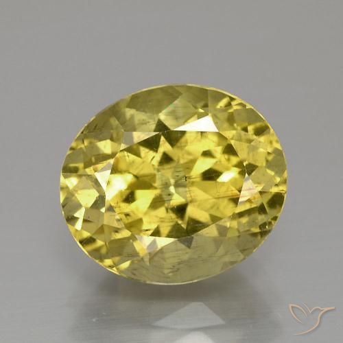 3.98ct Natural Amarillo medio Apatito, Ovalada, VS