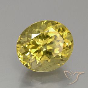 Apatito Amarillo medio natural de 3.98 ct, Ovalada, VS