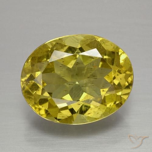 4.54ct Natural Amarillo púrpura Apatito, Ovalada, VS-SI