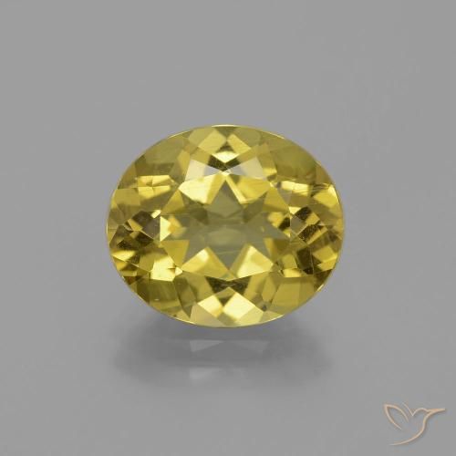 4.83ct Natural Amarillo medio Apatito, Ovalada, VS