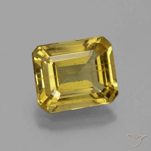 4.46ct Natural Oro Apatito, corte esmeralda, VS