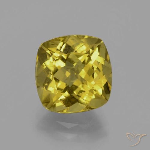 5.19ct Natural Dorado medio Apatito, Forma Cojín, VS