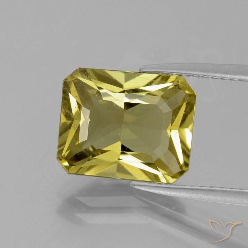 4.08ct Natural Marrón dorado Apatito, corte esmeralda, VS