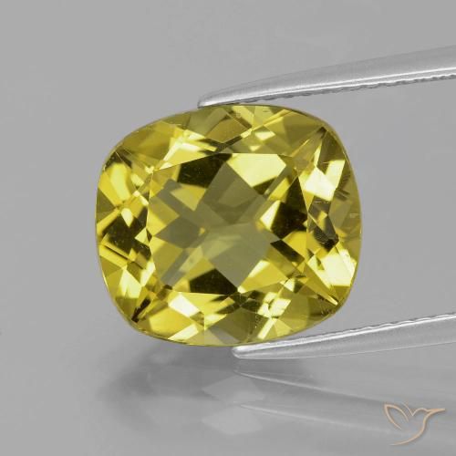 5.57ct Natural Dorado medio Apatito, Forma Cojín, VS