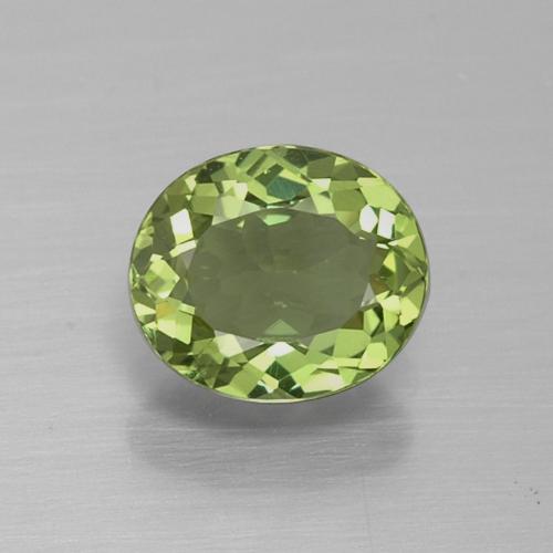 Apatito Verde cálido natural de 1.08 ct, Corte Óvalo, VS