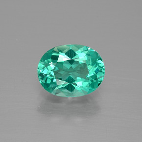 Apatita verde natural de 1,33 ct, corte óvalo, VS